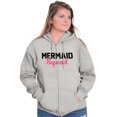 thumbnail image 4 of Mermaid Squad Bachelorette Birthday Womens Plus Size Graphic Zipper Hoodie Brisco Brands 4X, 4 of 5
