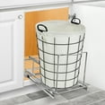 thumbnail image 4 of LYNK PROFESSIONAL 10"W x 21"D Pull Out Trash Can Under Cabinet Slide Out Organizer, Chrome (Cans Not Included), 4 of 10