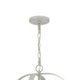 thumbnail image 3 of Baty Chandelier, 4 Light Rustic Rattan Round, White Metal 21 Inch, 3 of 7