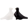 thumbnail image 1 of Salière et Poivrière Magnétiques Noir et Blanc Doves, 1 of 1