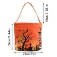 thumbnail image 2 of LHWEN Halloween Candy Bags Trick Or Bags Light-Up Halloween Buckets Full Halloween Theme Pumpkins Bats 9.8" Diameter x 9.8" High LED Design Multipurpose Reusable Lightweight Sturdy Material Polyester, 2 of 3