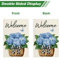 thumbnail image 4 of Spring Summer Hydrangea Garden Flag 12x18 Double Standerd Welcome Spring Garden Flags for Outside Vertical Farmhouse Holiday, 4 of 6