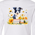thumbnail image 4 of Inktastic Bookworm Border Collie Long Sleeve Youth T-Shirt, 4 of 5