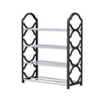 thumbnail image 1 of WRKEKC Clearance 4-Tier Metal Shoe Rack for Entryway Closet, Sturdy Steel Frame with Anti-Slip Base, Compact Storage Organizer for Shoes Boots, Space-Saving Design for Dorm Bedroom, 1 of 8