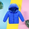 thumbnail image 6 of kamemir Child Warm Light Puffer Jacket Padded Quilted Hooded Coat for Boys Girls(Blue,130), 6 of 6