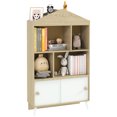thumbnail image 3 of Qaba Kids Bookshelf and Toy Storage, Montessori Bookcase with Top Shelves, 4-Cubby Children's Toy Shelf for Playroom, Children's Room, 3 of 10