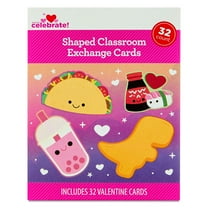 Food Shaped Classroom Exchange Cards, Multicolor, 32 Count, Valentine's Day by Way To Celebrate