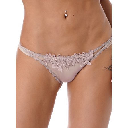 

iEFiEL Women Satin Lace Trim Briefs Ladies Pleated Panties Underwear