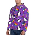 thumbnail image 3 of Cauagu Rainbow Lgbt Penguin for Men's Pullover Hooded Sweatshirt Athletic Casual Hoodie Aautumn Hoodie Sweatshirt for Men Pullover Casual Hooded Sweatshirt-3X-Large, 3 of 7