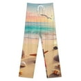 thumbnail image 3 of Beach Sunset Seashells Starfish-1 Pajama Pants Breathable with Pockets Pajamas For Lady Vintage Sleeping Pants Bedroom Homewear, 3 of 6