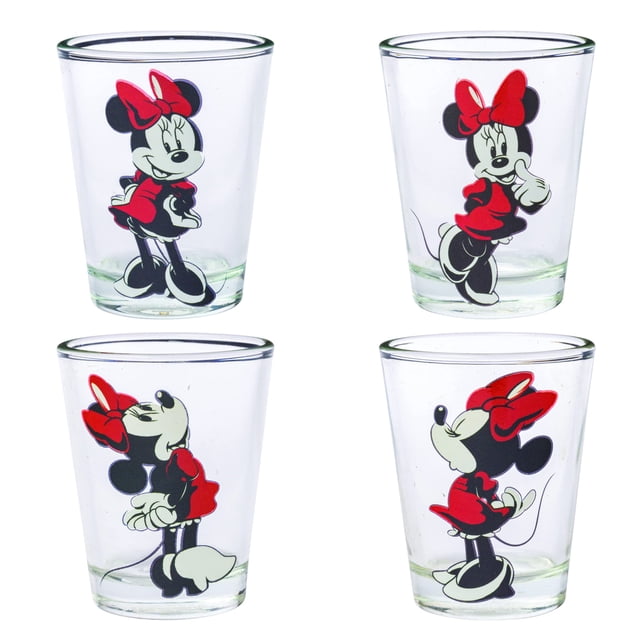 Minigafas plateadas Buffalo Disney Minnie Mouse de 44 ml, paquete de 4