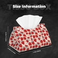 thumbnail image 6 of Lsque Red Strawberry Printed Long Tissue Box Cover Holder, Facial Paper Organizer Dispenser,Triangle with Bottom Belt, PVC Leather Decorative Organizer, 6 of 9