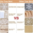 thumbnail image 3 of Falda de arpillera AerWo para árbol de Navidad, 122 cm, con copo de nieve blanco, 3 of 6