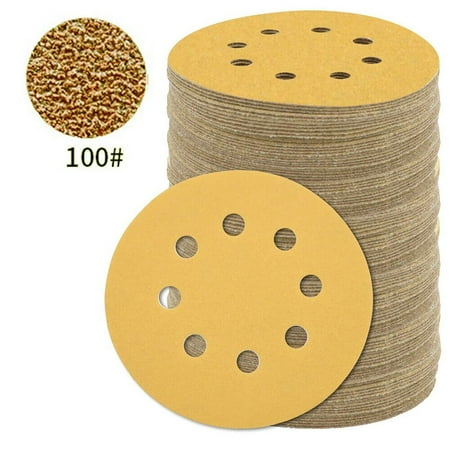 

5 inch 8-Hole 40-800 Grit Sandpaper Hook Loop Orbital Sander Paper Sanding Discs