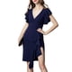 thumbnail image 4 of Vestido de tubo sexy con mangas con volantes y escote en V profundo a la moda de verano para mujer Fridja  bnh1652, 4 of 9