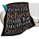 thumbnail image 1 of Manta inspiradora de sanación, con citas inspiradoras, manta de felpa, súper suave, acogedora, cálida y motivacional, manta de forro polar, regalos para niños, niñas, niños y mujeres, 1 of 8