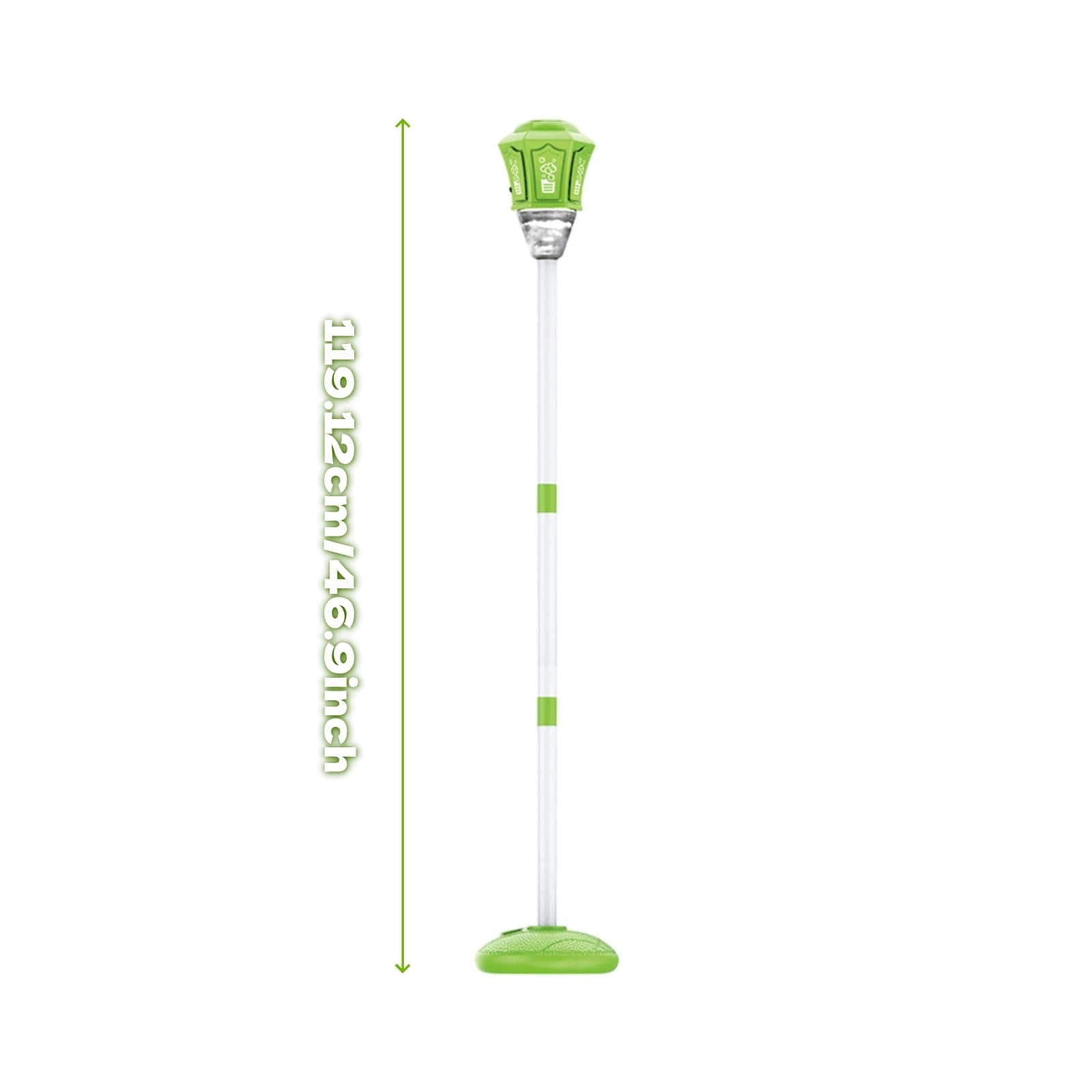 Rechargeable Automatic Bubble Machine With Light Music Adjustable Height And Detachable Wand For Outdoor Play(Green)