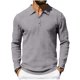 thumbnail image 2 of Ceisia Men's Breathable Linen Blend Long Sleeve Polo Shirts, Relaxed Fit Casual Collared Shirts for Daily Wear Gifts, 2 of 9
