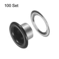 thumbnail image 3 of Uxcell 100 Set Grommets Kit Metal Eyelets 0.24" Hole Tiny Grommet for Shoes Clothes Belt Bag DIY Project, Black, 3 of 4