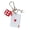 Red, variant on Poker and Dice Keychain, Casino Themed Bag Charm and Key Ring
