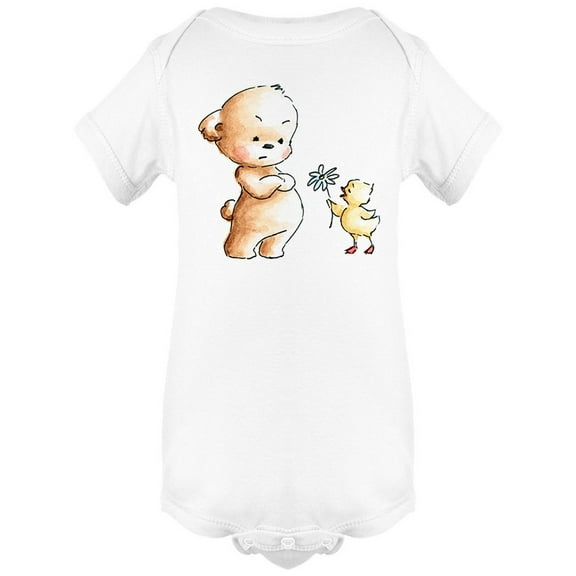Teddy Bear Mad At Chick Bodysuit Infant -Image by Shutterstock,  Newborn