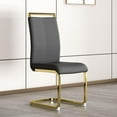 thumbnail image 6 of Sumdeal Modern Dining Chairs Set of 4,Modern Dining Chairs with C-Shape Metal frame leg with High Density Sponge Leather,Dining Chairs for Dining Room,Kitchen,Living Room, 6 of 7