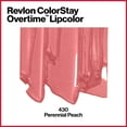 thumbnail image 2 of Revlon Liquid Lipstick with Clear Lip Gloss by Revlon, ColorStay Face Makeup, Overtime Lipcolor, Dual Ended with Vitamin E in Red/ Coral, 430 Perennial Peach, 0.07 fl oz, 2 of 7