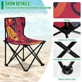 thumbnail image 4 of 600D Oxford Camping Chair Portable Foldable Chair Supports 220 lbs for Picnic, Fishing, Backpacking Red Cute Halloween Icon, 4 of 8