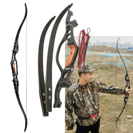Recurve Bow 21 inch Aluminum Handle Riser For Hunting Bow F interface 30-50 Lbs 64 inch