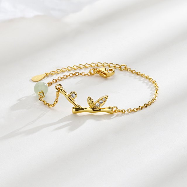 15+3.5cm New Trendy Silver Gold Color Lucky Chinese Coin Jade Link Chain Bracelet For Woman Girl Fashion Jewelry Gift Dropship