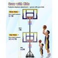 thumbnail image 5 of Tonbux Kids Basketball Hoop Adjustable 3.5-7ft, Portable Basketball Hoop & Goals for Kids/Teens/Youth in Backyard/Driveway/Indoor, Shatterproof PC Backboard and Multifuctional Base, 5 of 7