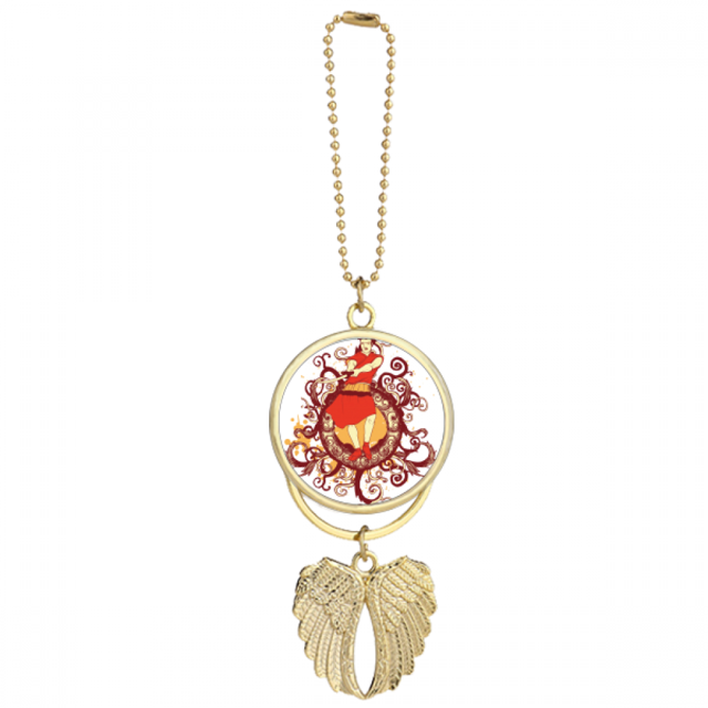 Illustration Rouge du Japon Porte-Clés Voiture Pendentif Aile Angel