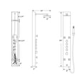 thumbnail image 2 of Blue Ocean 59” Stainless Steel Thermostatic Shower Panel Tower (SPS8819), 2 of 9