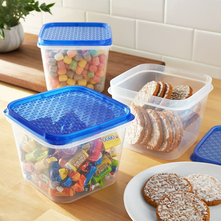 24-Piece Superior Glass Food Storage Containers Set Blue