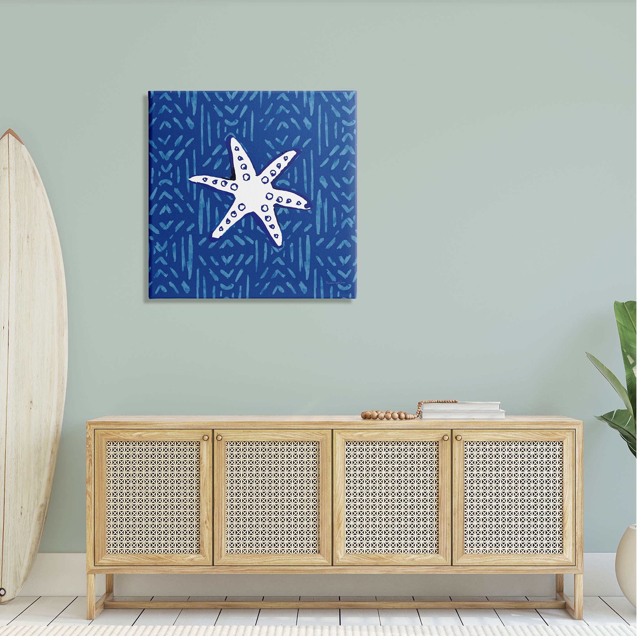 Stupell Industries Bold Starfish Coastal Beach Life Graphic Art Gallery Wrapped Canvas Print Wall Art, Design by Mercedes Lopez Charro