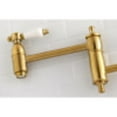 thumbnail image 5 of Kingston Brass KS3106BPL Wall Mount Pot Filler Kitchen Faucet, Polished Nickel, 5 of 7