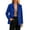 Blue, variant on Womens Velvet Blazer Jacket Long Sleeve Double Breasted Lapel Collar Office Business Casual Coat Elegant Formal Dressy