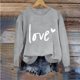 thumbnail image 2 of Penkiiy Día de San Valentín Sudadera para Mujeres Lindo Amor Camisetas Corazón Casual de manga larga Camiseta de San Valentín Ropa Tops XS Gris, 2 of 4