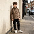 thumbnail image 6 of Boys Girls Sherpa Fleece Jacket Full-Zip Fuzzy Fleece Sweatshirt Kid Toddler Windproof Coat Soft Winter Jacket Thick Raincoat, 6 of 7