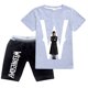 thumbnail image 1 of Disfraz de carnaval para niñas, novedad de verano 2023, camisetas y pantalones cortos de manga corta, trajes para niños de 3 a 15 años zhangyuxiang LED, 1 of 2