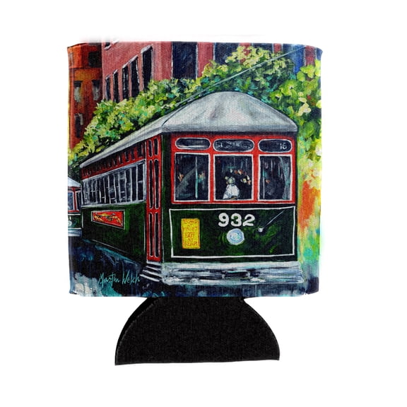 Carolines Treasures MW1351CC Streetcar St. Charles 2 Can or Bottle Hugger  Can Hugger multicolor