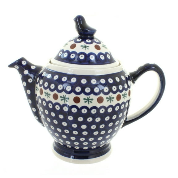 Blue Rose Polish Pottery Nature Coffee Pot