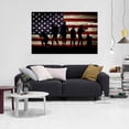 thumbnail image 2 of HFDF Military Soldiers Army USA US American Flag Wall Art Canvas Prts Th Blue Red Le Home Decor Pictures for Livg Room Bedroom Large Panel Posters Patgs Ready to Hang 16x12inch Framed, 2 of 6