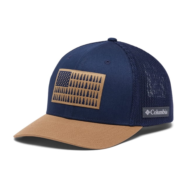 Gorra de malla con la bandera del árbol de Columbia, unisex, color azul universitario, talla S/M