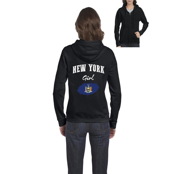 Normal is Boring - Women's Sweatshirt Full-Zip Pullover, up to Women Size 3XL - New York Girl