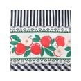 thumbnail image 6 of Sunny Fashion Girls Dress Black White Striped Apple Embroidery Gingham Holiday Casual 4-5 Years, 6 of 7