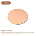 thumbnail image 3 of Uxcell Pure Copper Sheet, 4Pack 2 3/8" x 0.08" 12 Gauge T2 Copper Metal Round Plate, 3 of 5