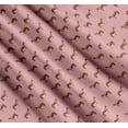 thumbnail image 3 of Soimoi Pink Cotton Poplin Fabric Horse & Dot Animal Printed Craft Fabric by the Yard 42 Inch Wide, 3 of 7
