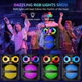 thumbnail image 2 of JYX Altavoz Bluetooth, Altavoz Portátil Bluetooth con Luces Rgb, Sistema de Altavoces para Fiestas con 2 Micrófonos para Exterior/hogar, T28-T, 2 of 8