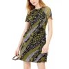 Michael Kors Women's Mixed-Print Ruffled Dress Green Size 16